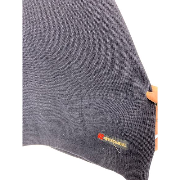 Vintage Abercrombie and Fitch Heavy Knit Red Navy Blue Sweater Sz XL Hong Kong - Picture 3 of 8